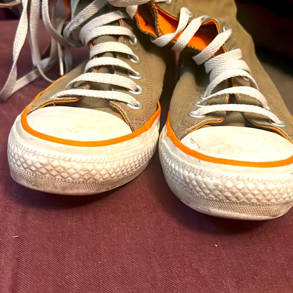 Converse High-Top Sneakers - Olive and Orange - Picture 5 of 8